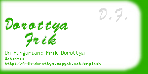 dorottya frik business card